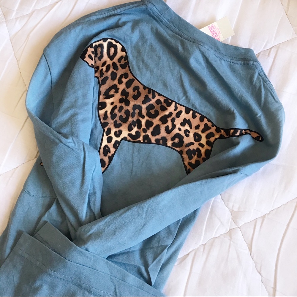 Vs Pink Leopard Print Dog Long Sleeve - Picture 3 of 4